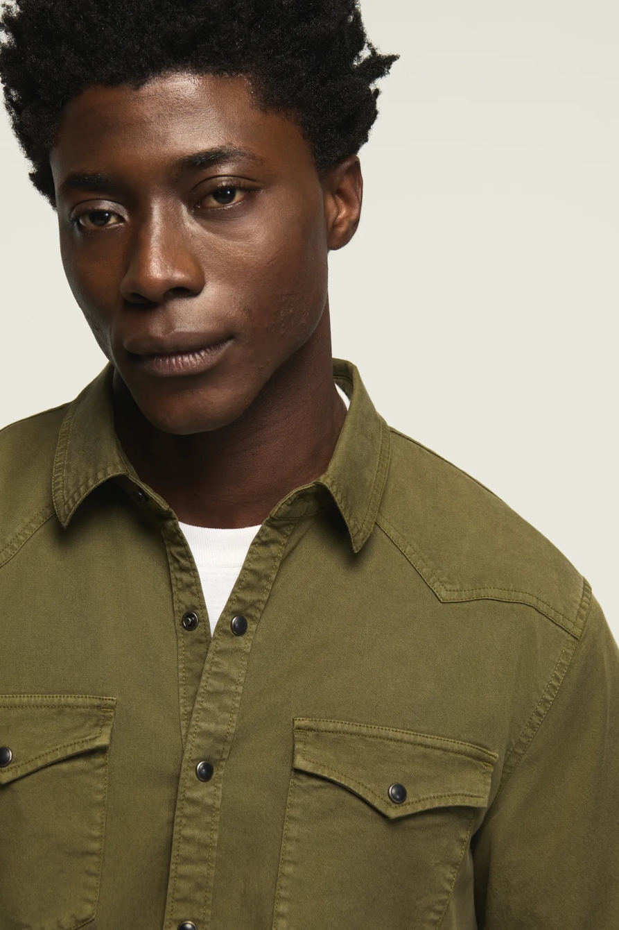 LONG SLEEVE TWILL MASA WESTERN SHIRT, image 5