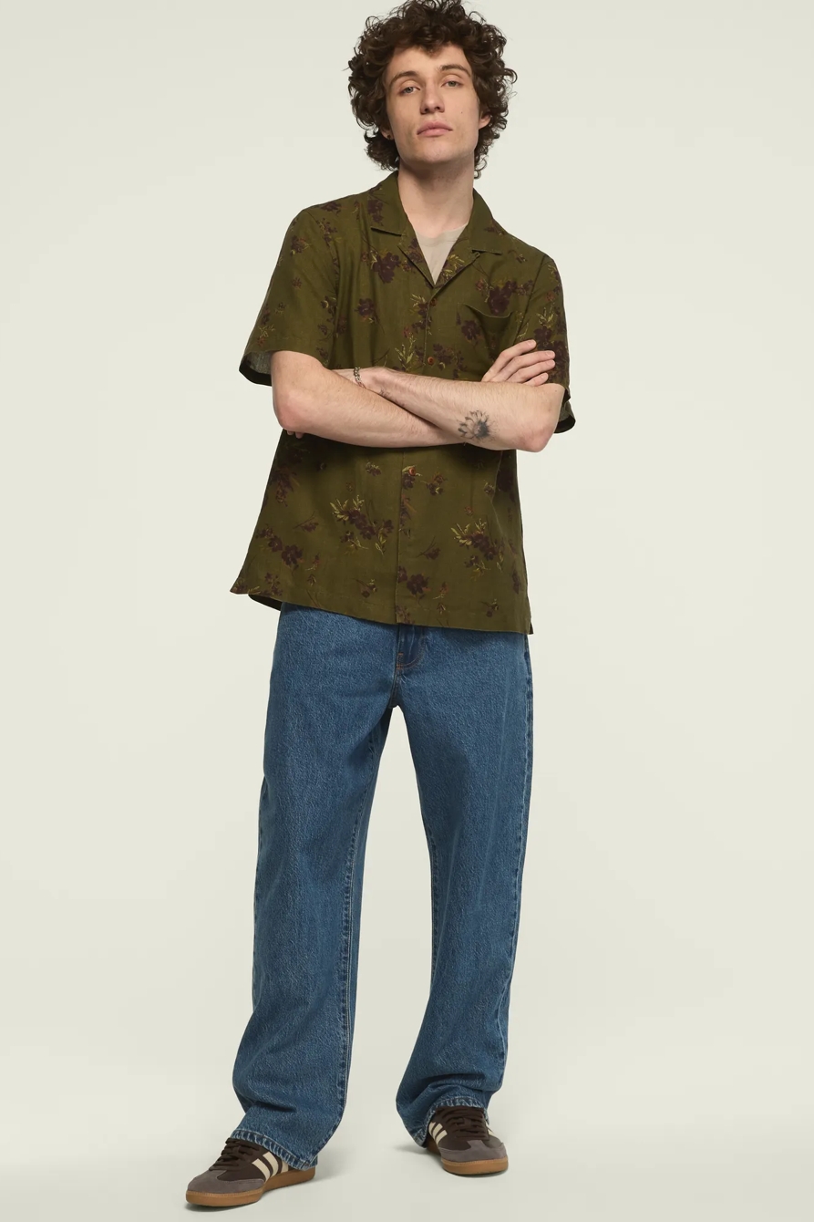 PRINTED SHORT SLEEVE CAMP COLLAR SHIRT, image 5
