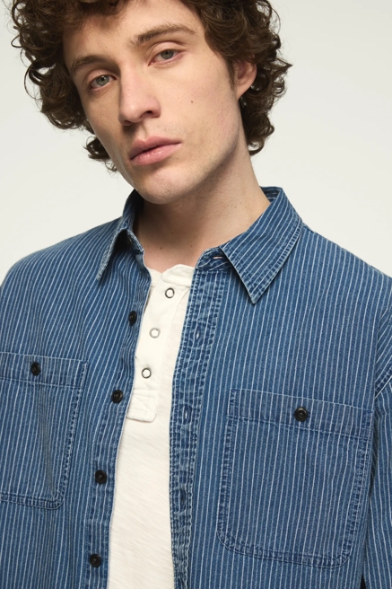 INDIGO NOVELTY LONG SLEEVE WESTERN SHIRT, image 2