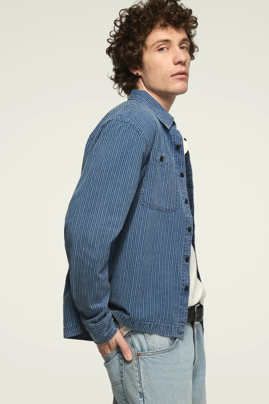 INDIGO NOVELTY LONG SLEEVE WESTERN SHIRT, image 4