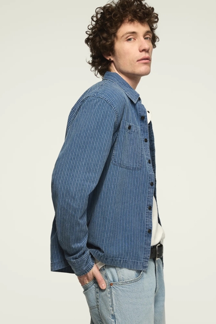 INDIGO NOVELTY LONG SLEEVE WESTERN SHIRT, image 4