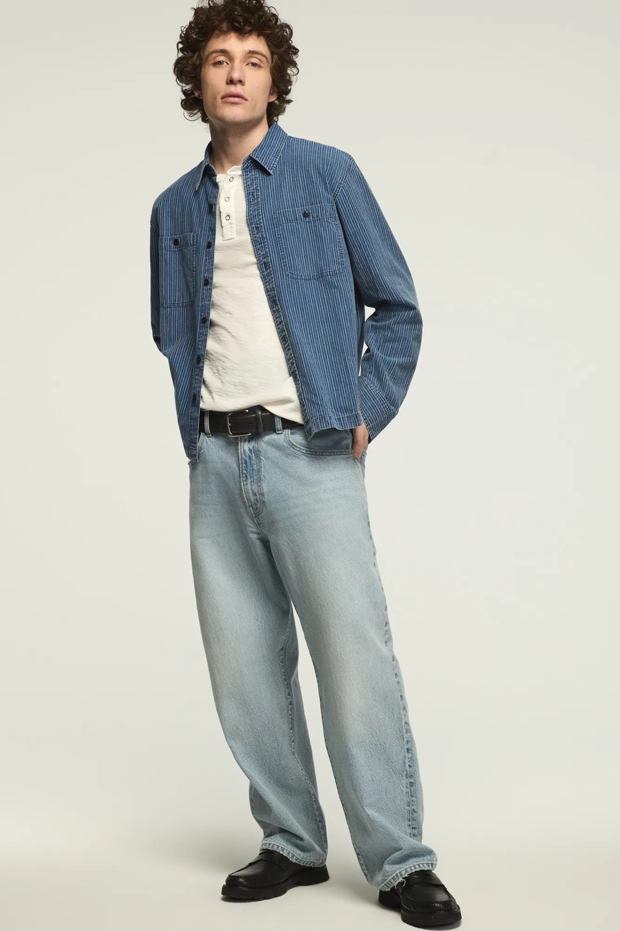 INDIGO NOVELTY LONG SLEEVE WESTERN SHIRT, image 5
