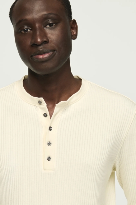 LONG SLEEVE TEXTURED FRENCH RIB TEE, image 2
