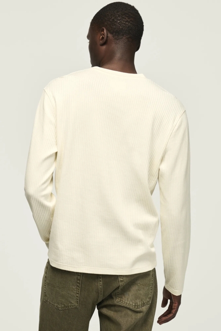 LONG SLEEVE TEXTURED FRENCH RIB TEE, image 3