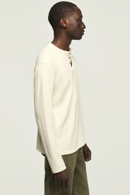 LONG SLEEVE TEXTURED FRENCH RIB TEE, image 4