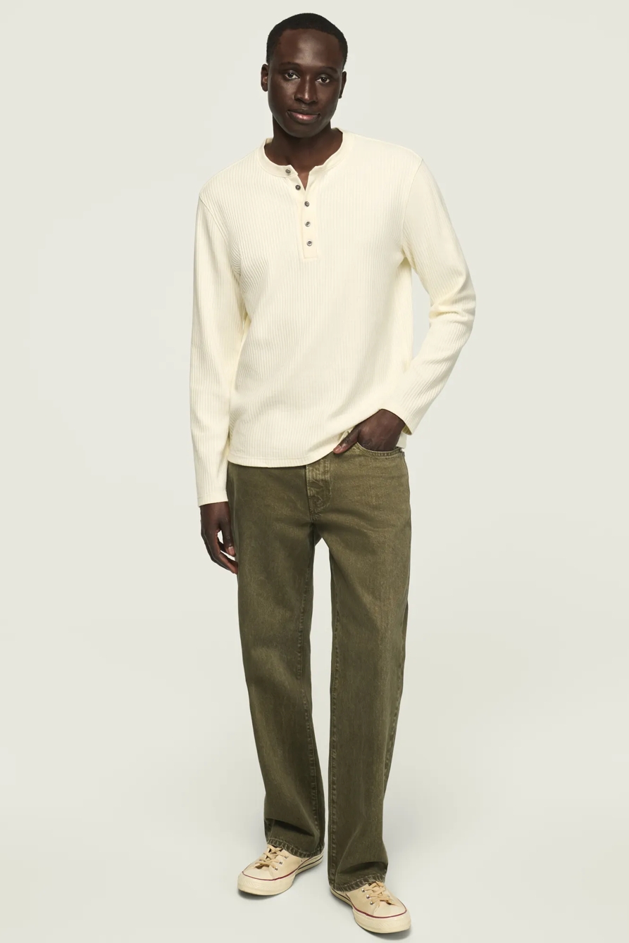 LONG SLEEVE TEXTURED FRENCH RIB TEE, image 5