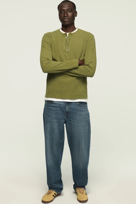 LONG SLEEVE TEXTURED FRENCH RIB TEE, image 2