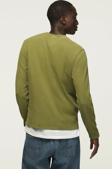 LONG SLEEVE TEXTURED FRENCH RIB TEE, image 3