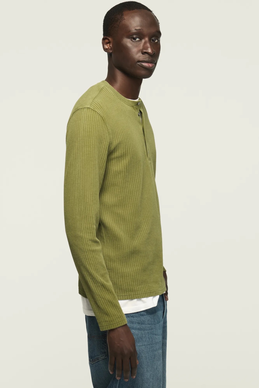 LONG SLEEVE TEXTURED FRENCH RIB TEE, image 4