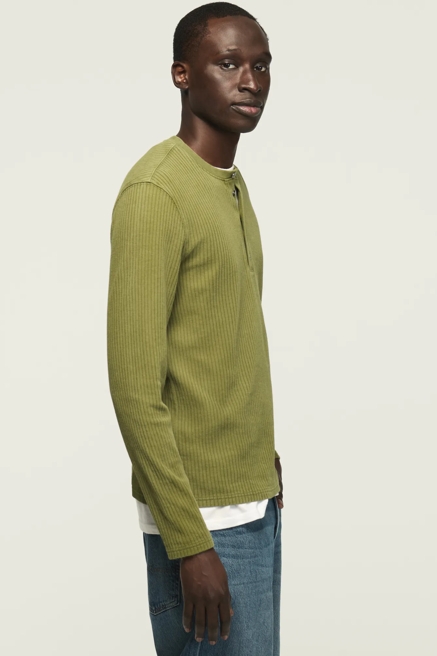 LONG SLEEVE TEXTURED FRENCH RIB TEE, image 4