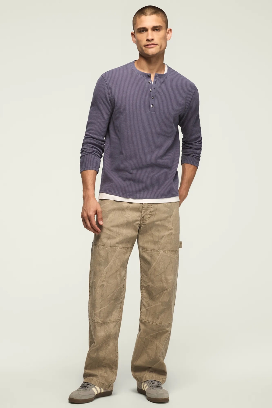 LONG SLEEVE TEXTURED FRENCH RIB TEE, image 2