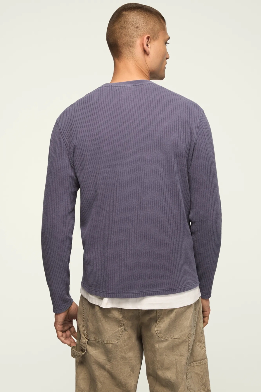 LONG SLEEVE TEXTURED FRENCH RIB TEE, image 3