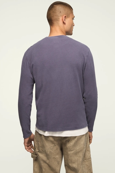 LONG SLEEVE TEXTURED FRENCH RIB TEE, image 3