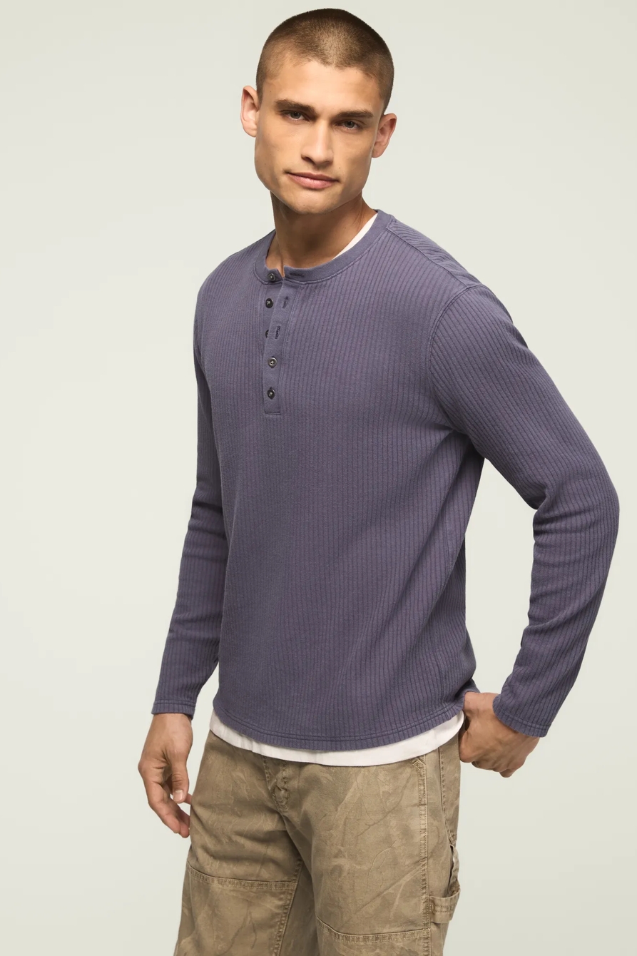 LONG SLEEVE TEXTURED FRENCH RIB TEE, image 4