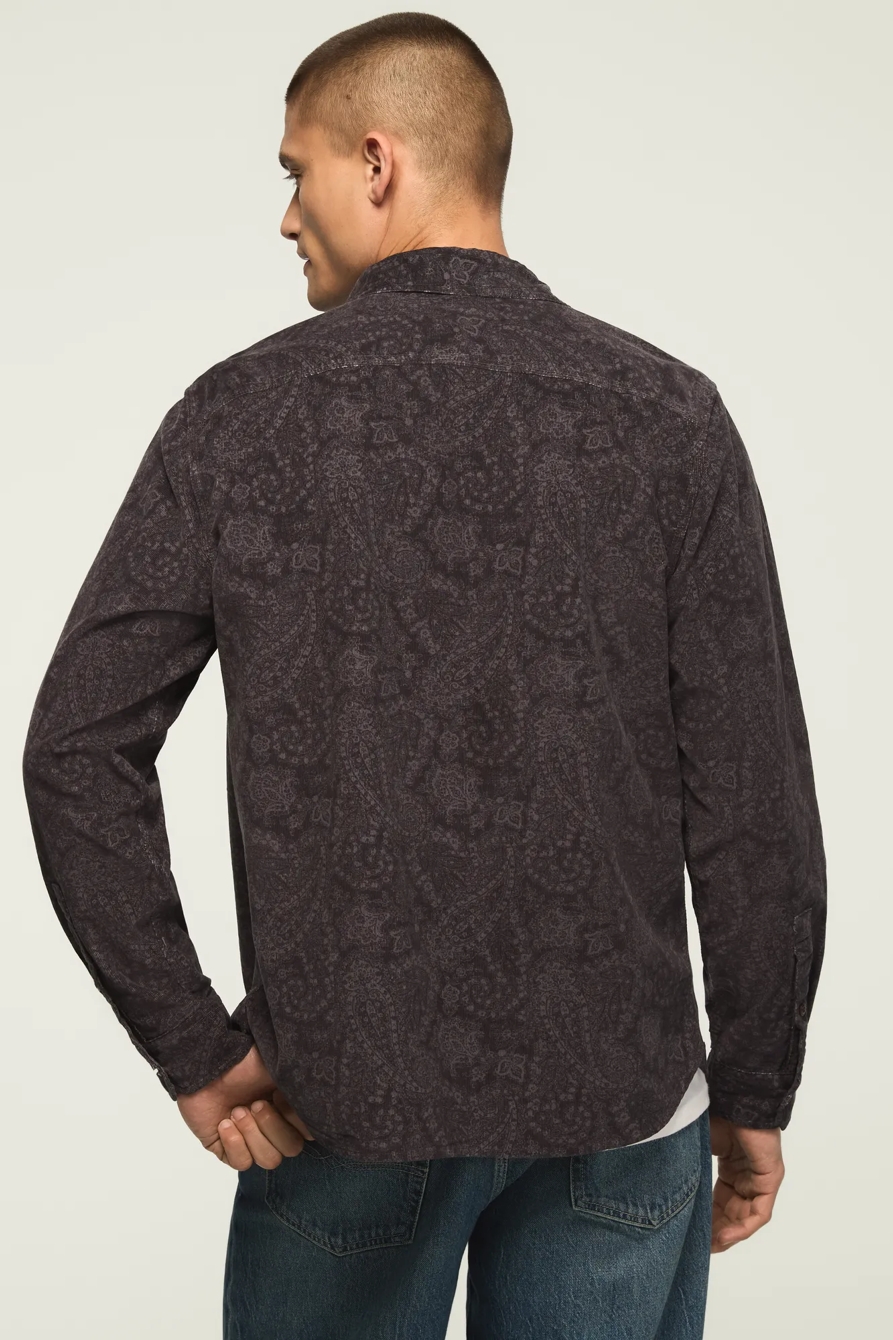 PRINT CORDUROY LONG SLEEVE WORKSHIRT, image 3
