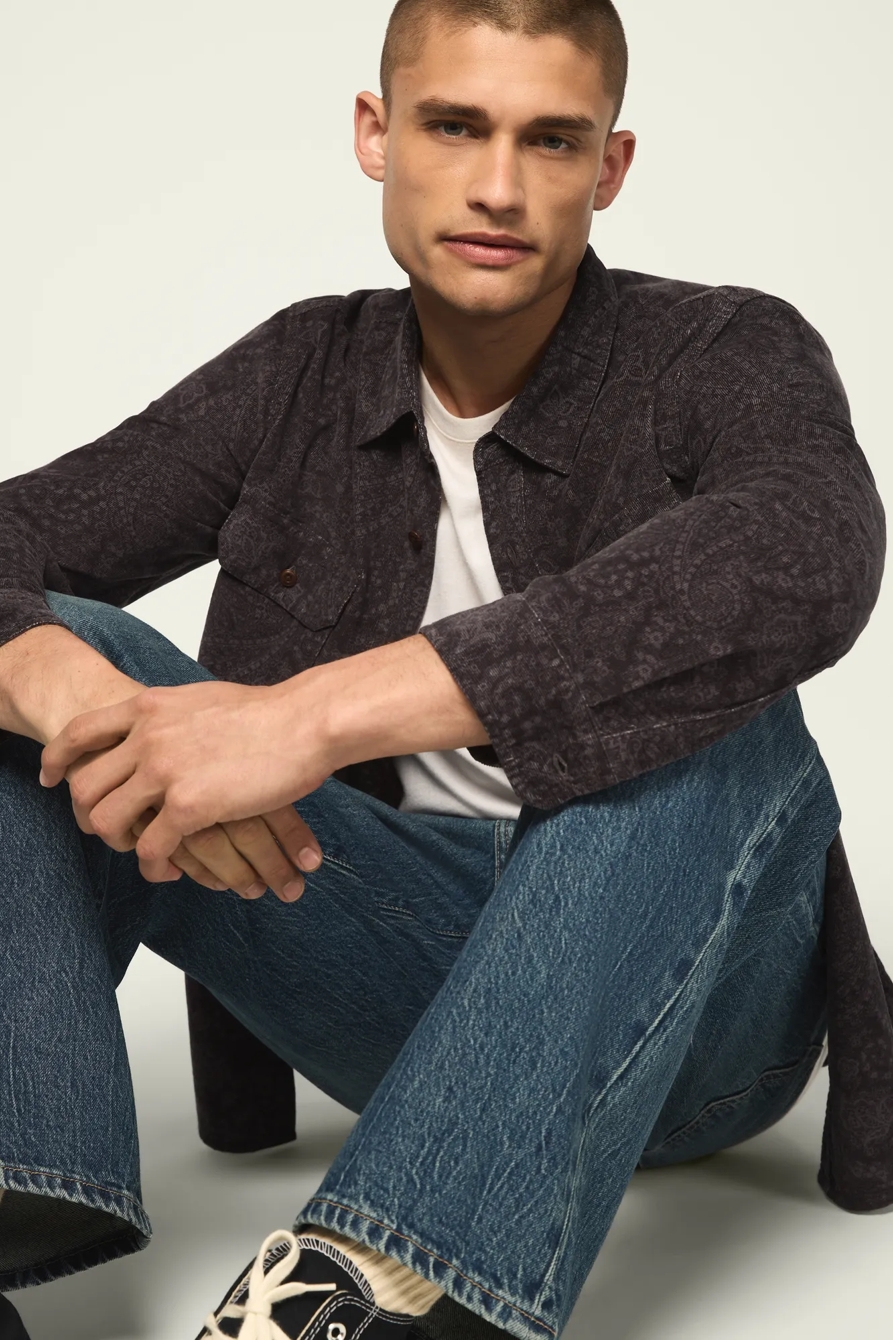 PRINT CORDUROY LONG SLEEVE WORKSHIRT, image 5
