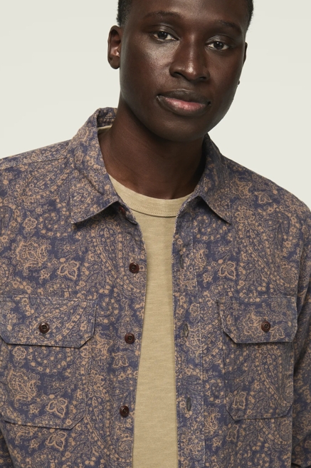 PRINT CORDUROY LONG SLEEVE WORKSHIRT, image 2