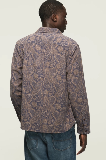 PRINT CORDUROY LONG SLEEVE WORKSHIRT, image 3