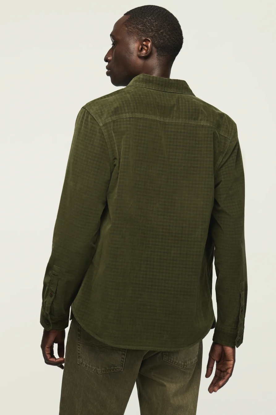 PLAID CORDUROY LONG SLEEVE WORKSHIRT, image 3