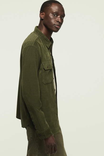 PLAID CORDUROY LONG SLEEVE WORKSHIRT, image 4