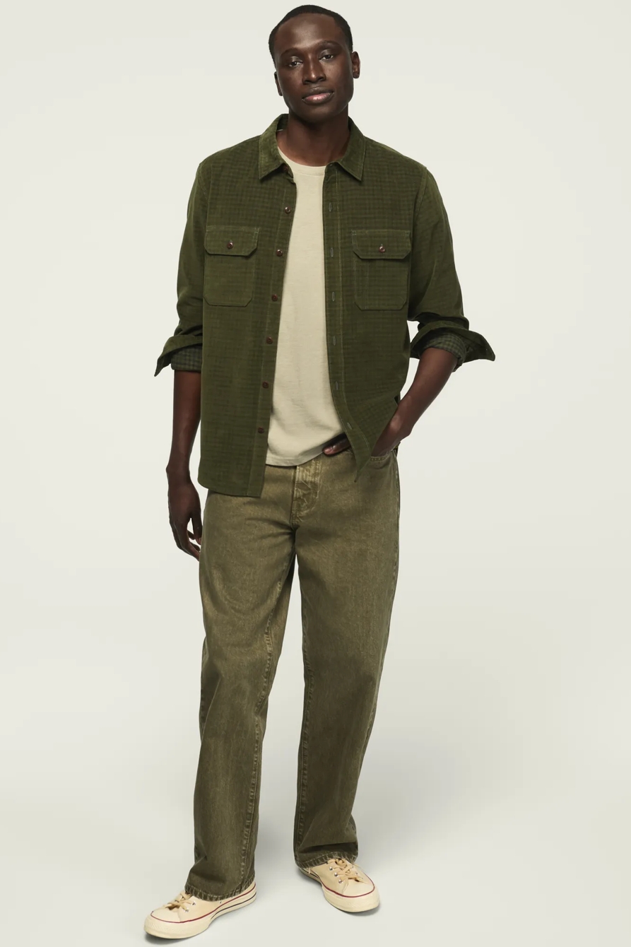 PLAID CORDUROY LONG SLEEVE WORKSHIRT, image 5