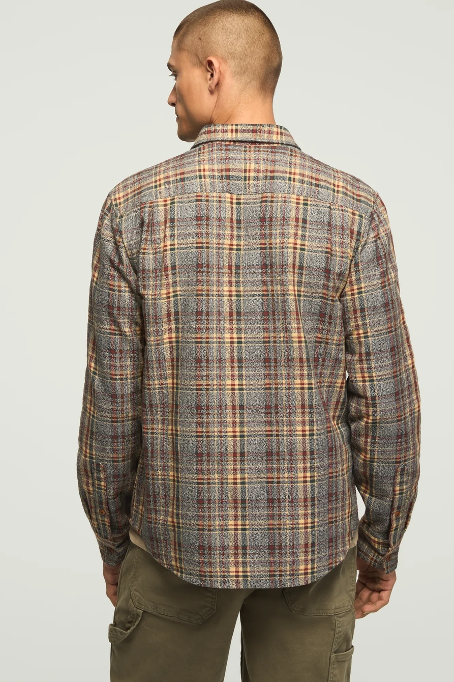 YARN DYE LONG SLEEVE CAMP COLLAR SHIRT, image 3