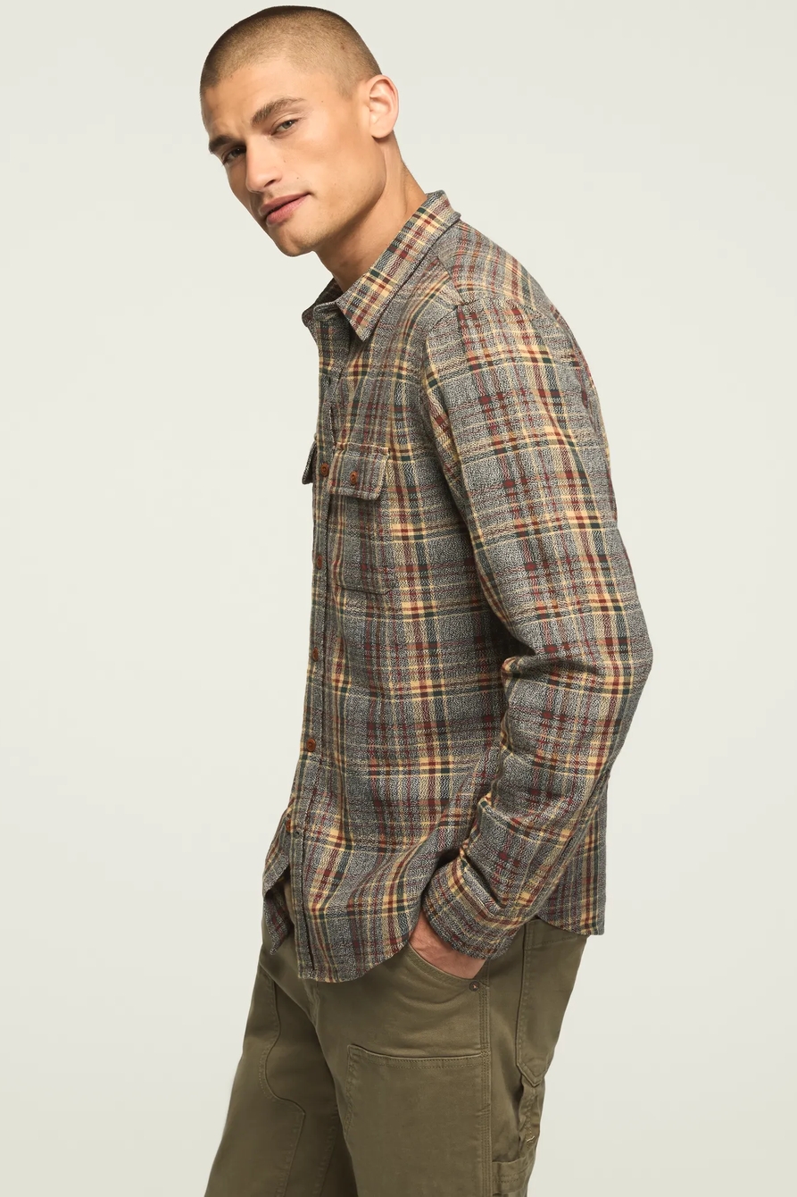 YARN DYE LONG SLEEVE CAMP COLLAR SHIRT, image 4