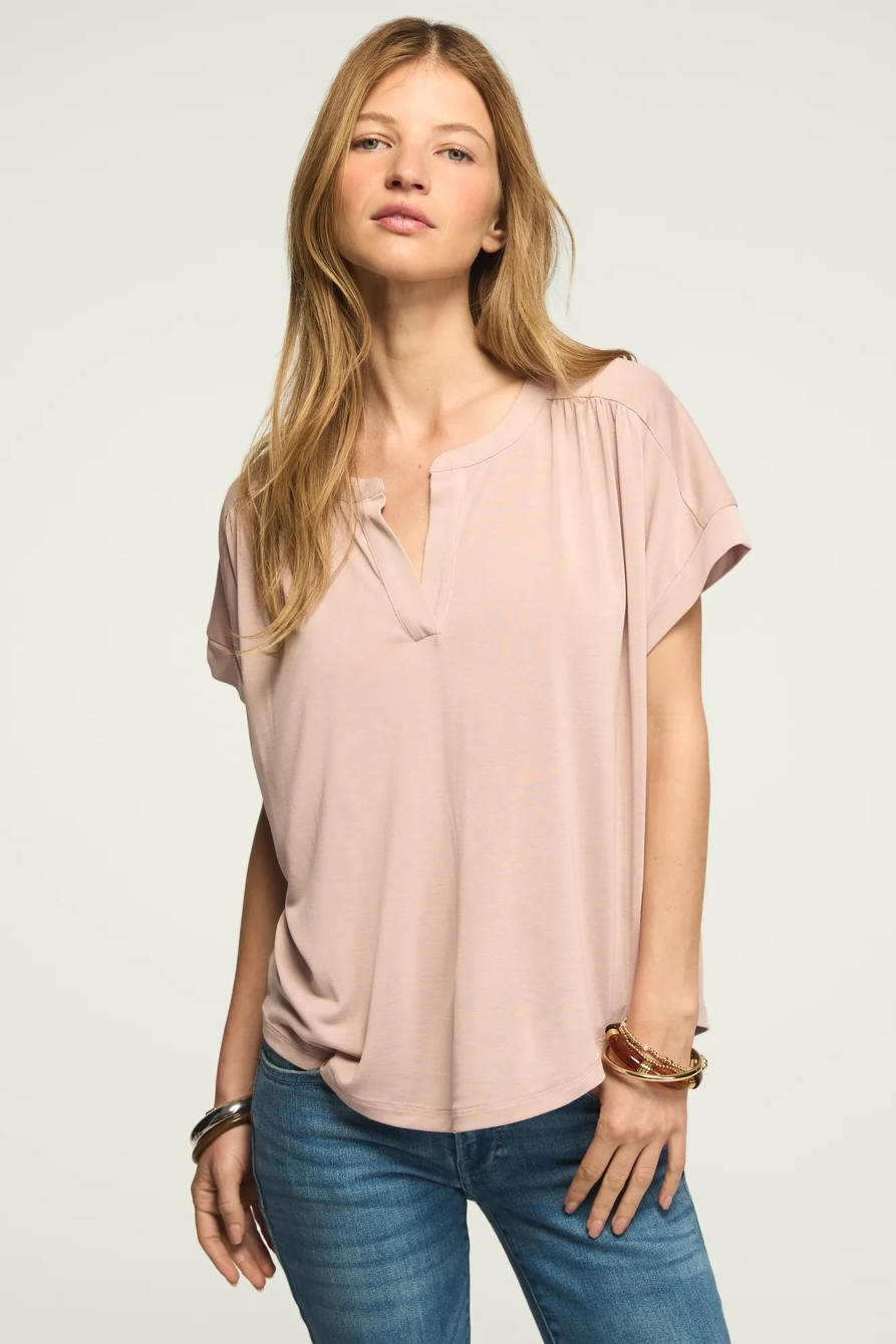SANDWASH NOTCH NECK DOLMAN TEE, image 5