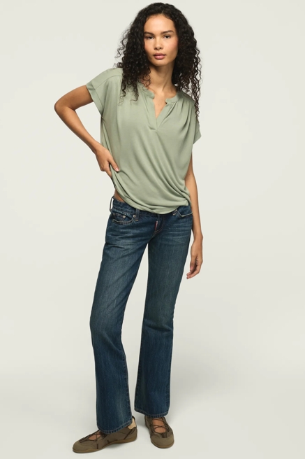 SANDWASH NOTCH NECK DOLMAN TEE, image 1