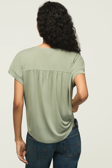 SANDWASH NOTCH NECK DOLMAN TEE, image 3