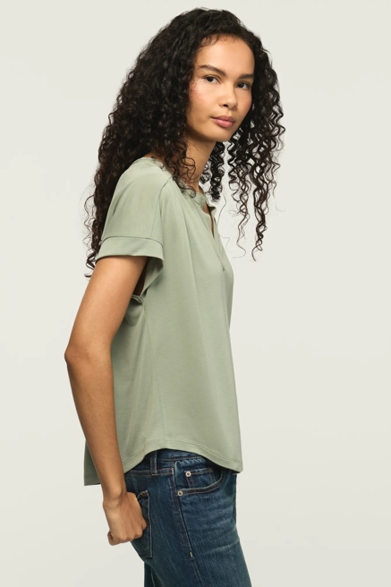 SANDWASH NOTCH NECK DOLMAN TEE, image 4