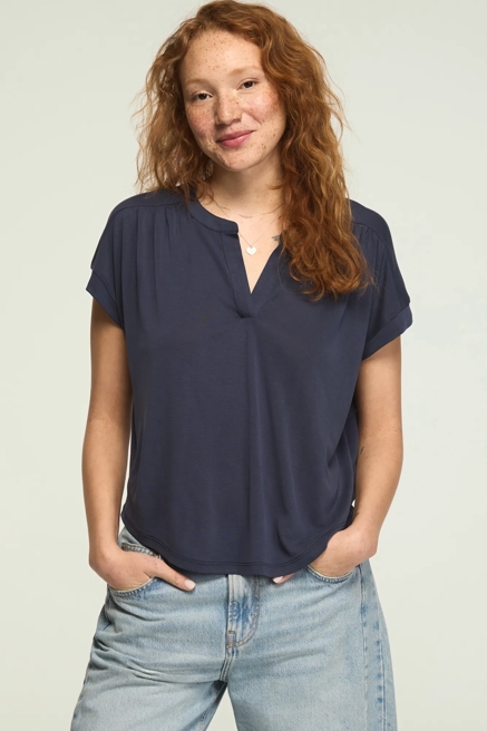 SANDWASH NOTCH NECK DOLMAN TEE, image 2
