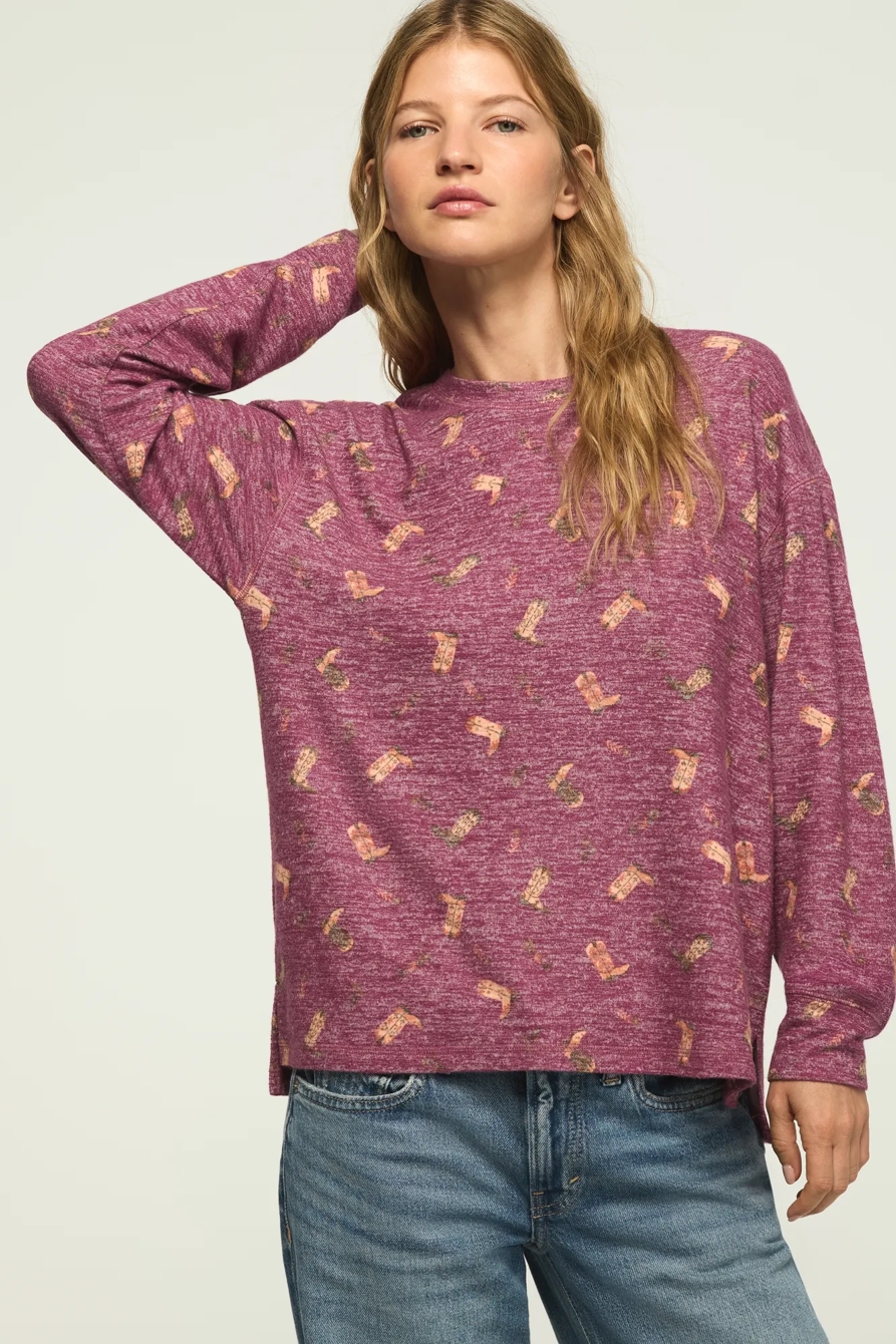 CLOUD LONG SLEEVE CREW NECK TOP, image 2