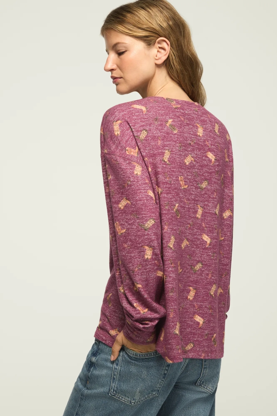 CLOUD LONG SLEEVE CREW NECK TOP, image 3