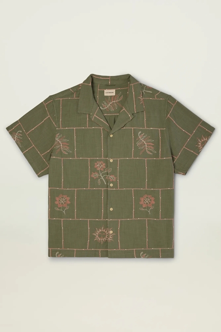 BIG AND TALL NOVELTY CAMP COLLAR SHIRT, image 1