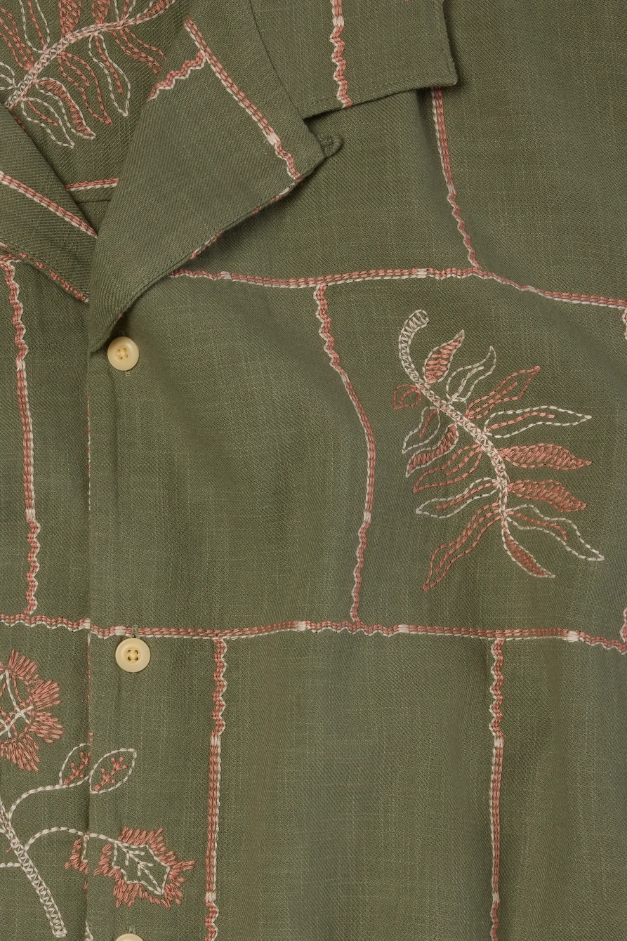 BIG AND TALL NOVELTY CAMP COLLAR SHIRT, image 2