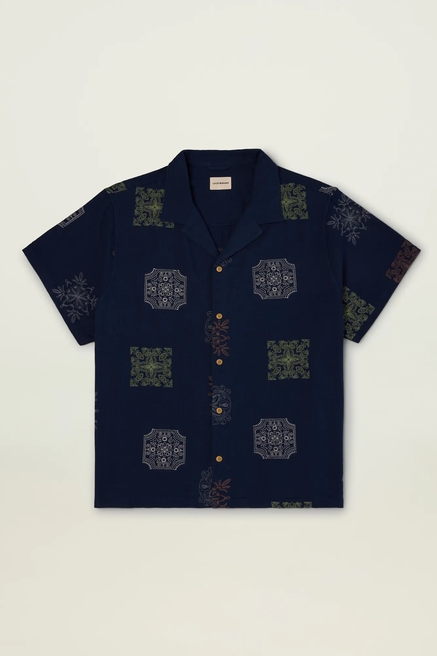 BIG AND TALL NOVELTY CAMP COLLAR SHIRT, image 1