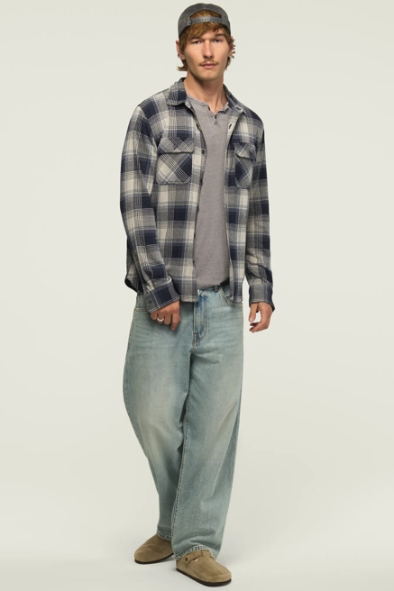 PLAID BRUSHED KNIT SHIRT, image 2