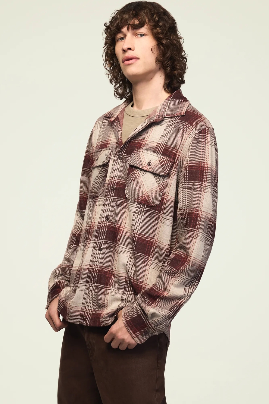PLAID BRUSHED KNIT SHIRT, image 4