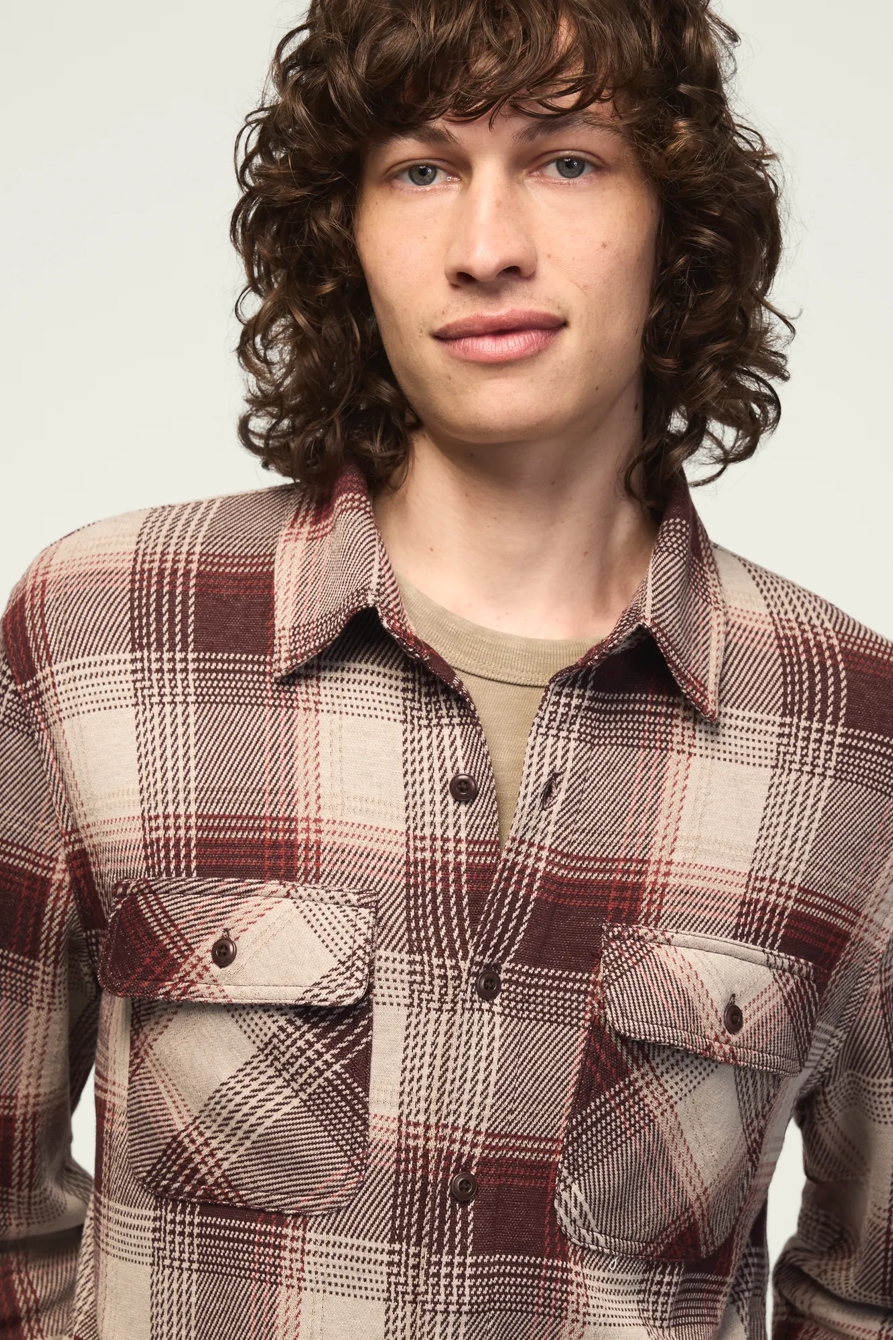 PLAID BRUSHED KNIT SHIRT, image 5