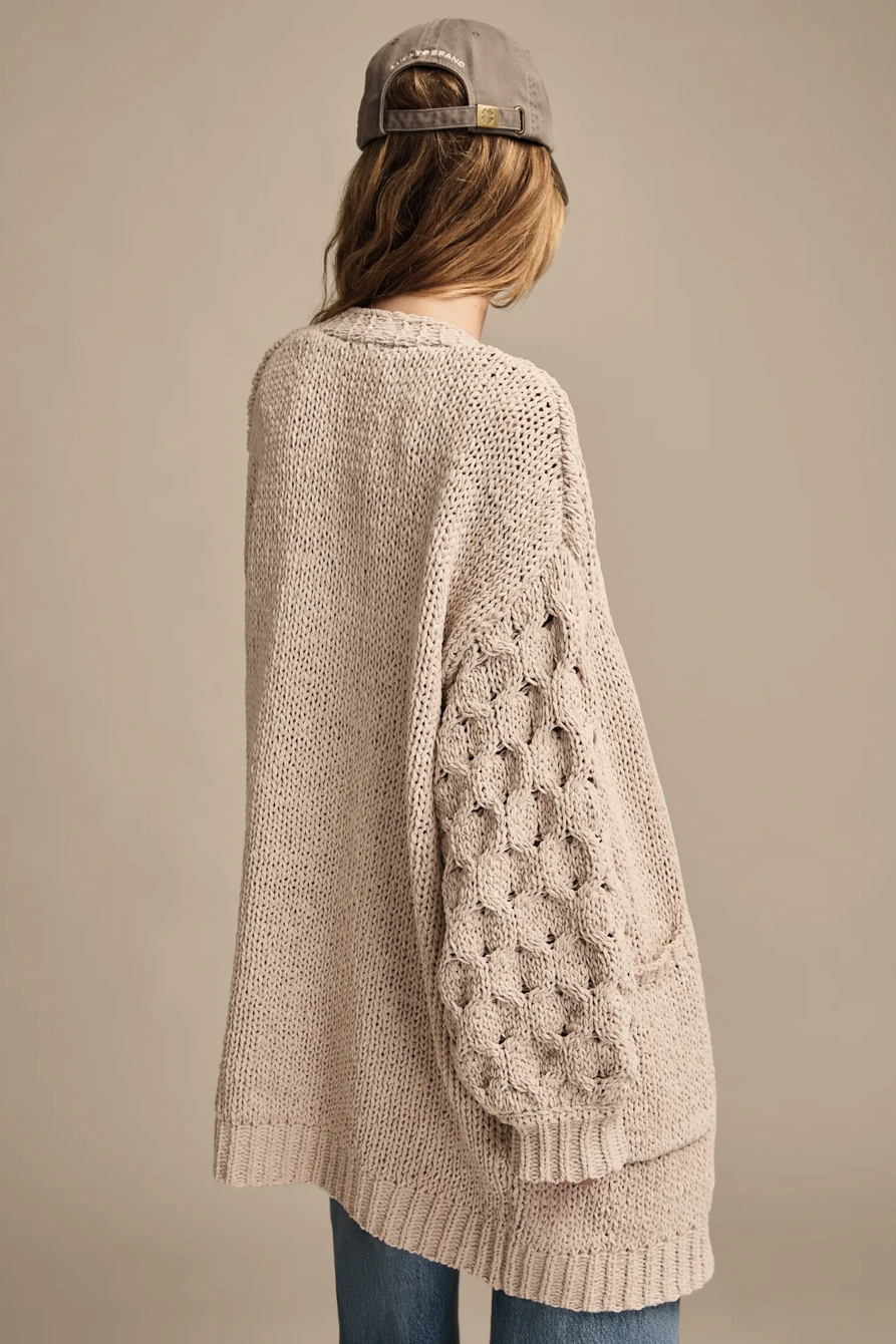 TEXTURED SLEEVE CARDIGAN, image 3