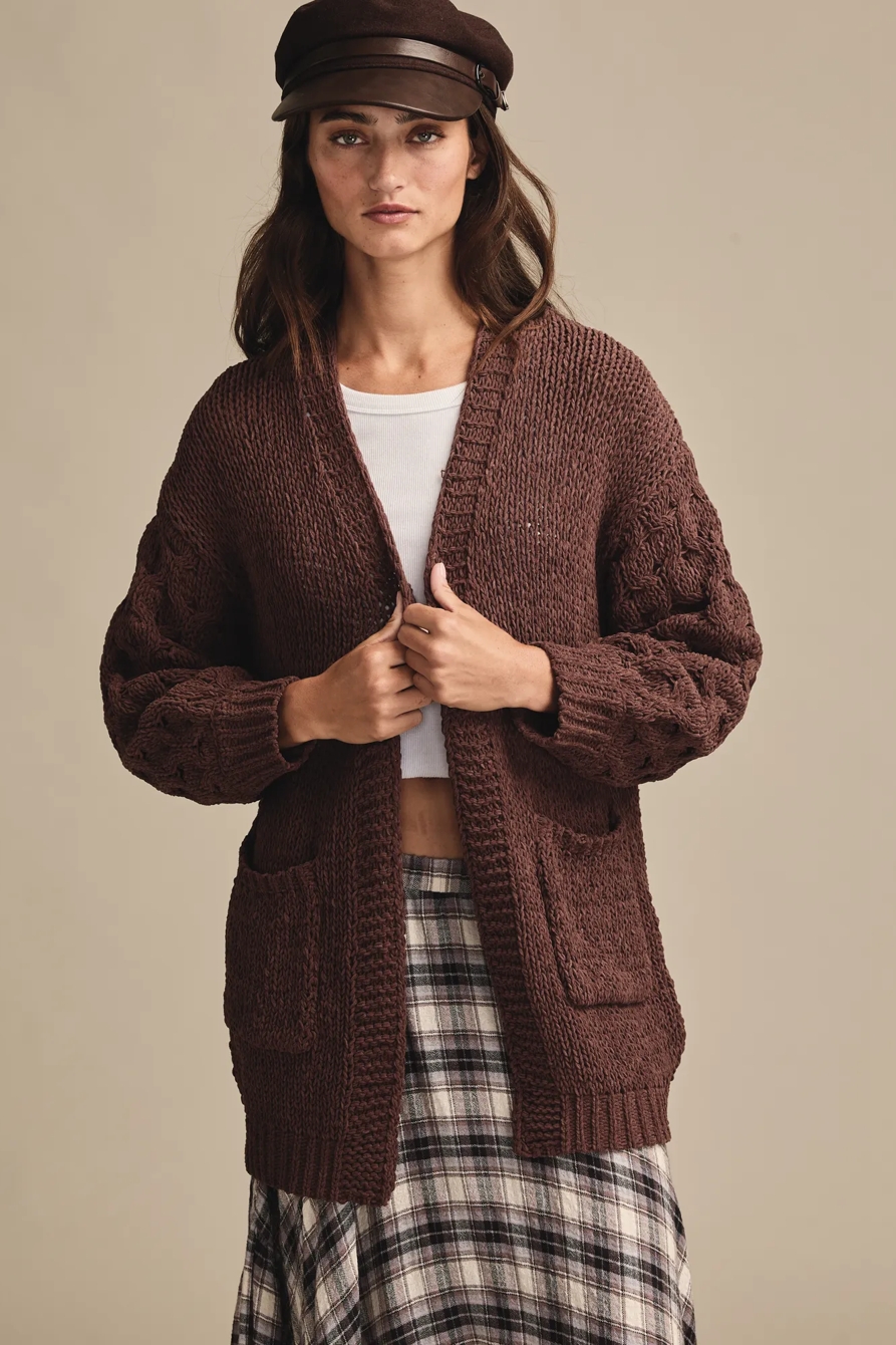 TEXTURED SLEEVE CARDIGAN, image 2