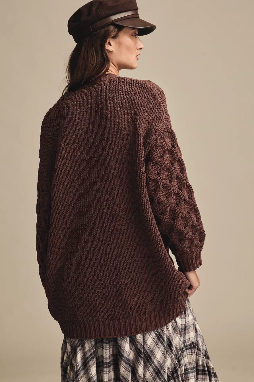 TEXTURED SLEEVE CARDIGAN, image 3