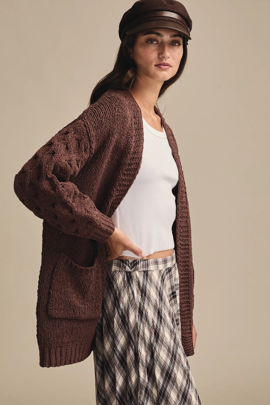 TEXTURED SLEEVE CARDIGAN, image 4