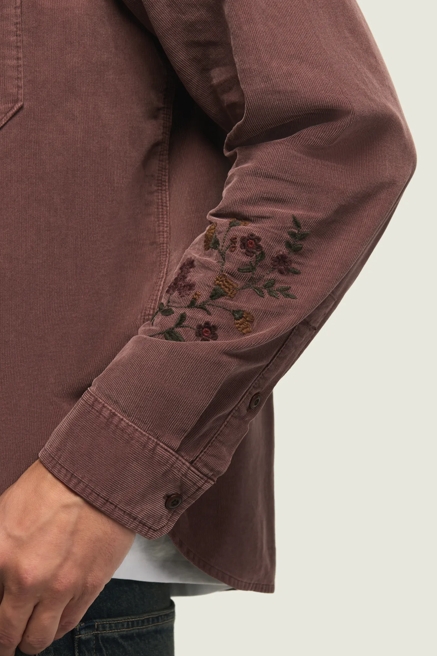 LONG SLEEVE EMBROIDERED CORDUROY WORKSHIRT, image 2