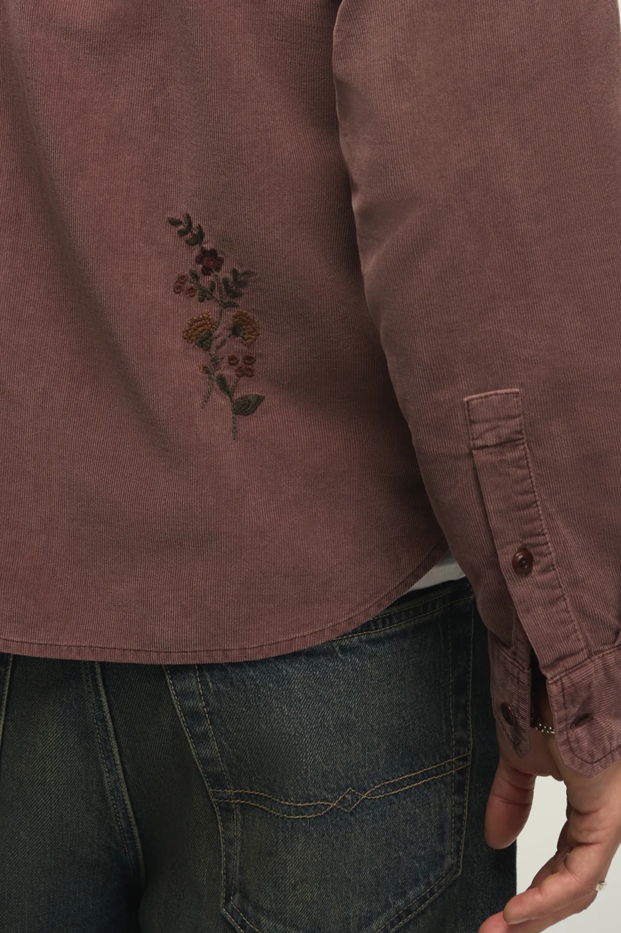 LONG SLEEVE EMBROIDERED CORDUROY WORKSHIRT, image 4