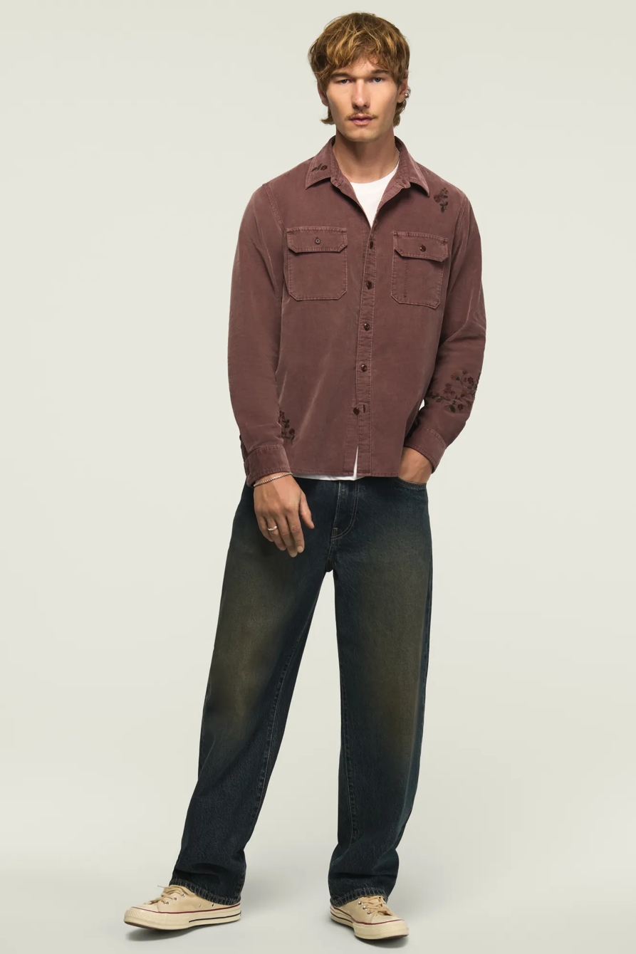 LONG SLEEVE EMBROIDERED CORDUROY WORKSHIRT, image 6