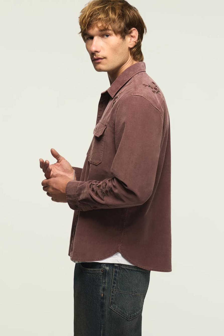 LONG SLEEVE EMBROIDERED CORDUROY WORKSHIRT, image 7