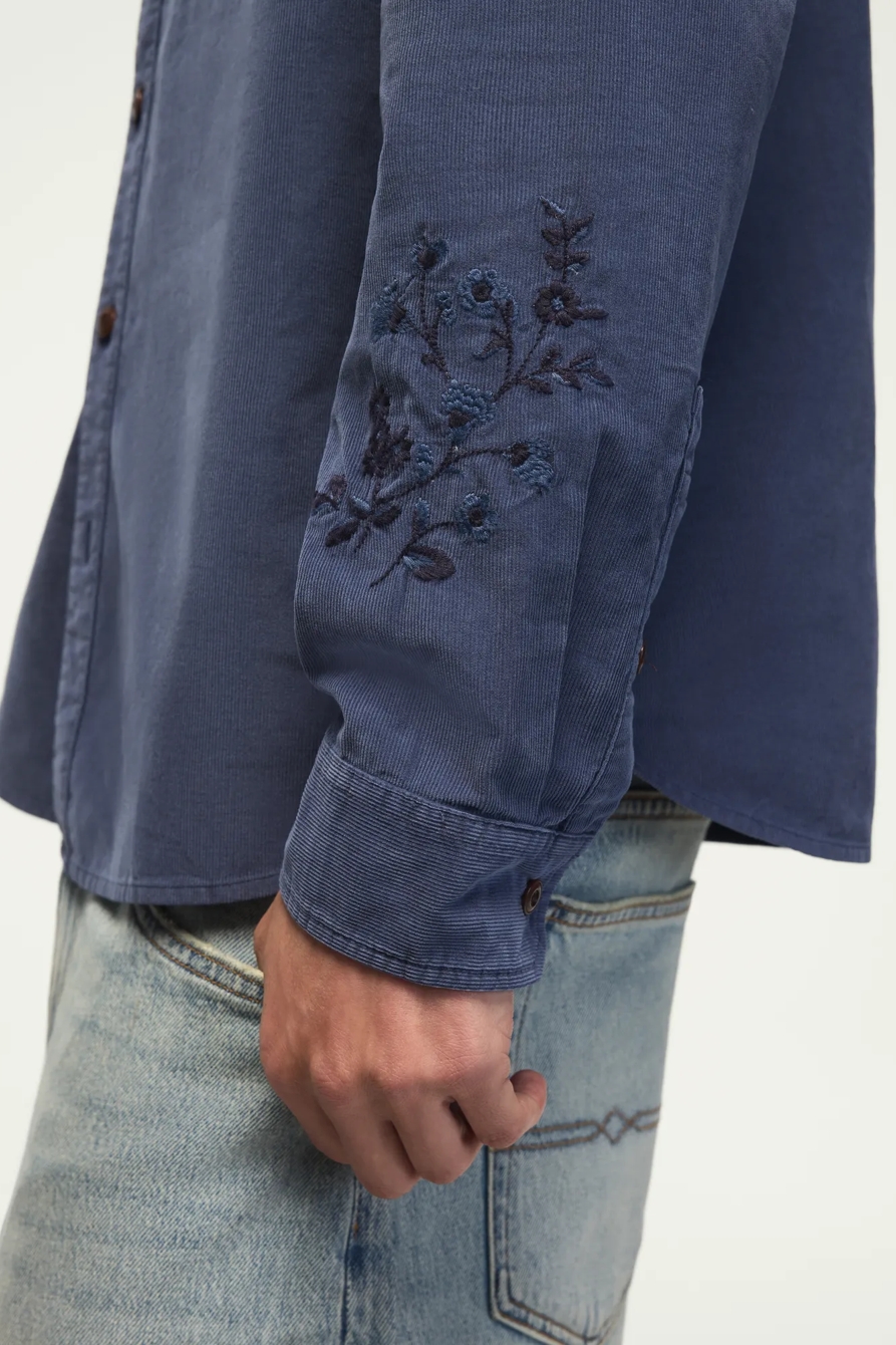 LONG SLEEVE EMBROIDERED CORDUROY WORKSHIRT, image 2