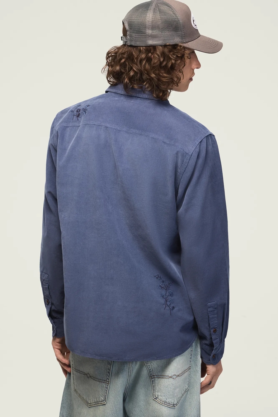LONG SLEEVE EMBROIDERED CORDUROY WORKSHIRT, image 3